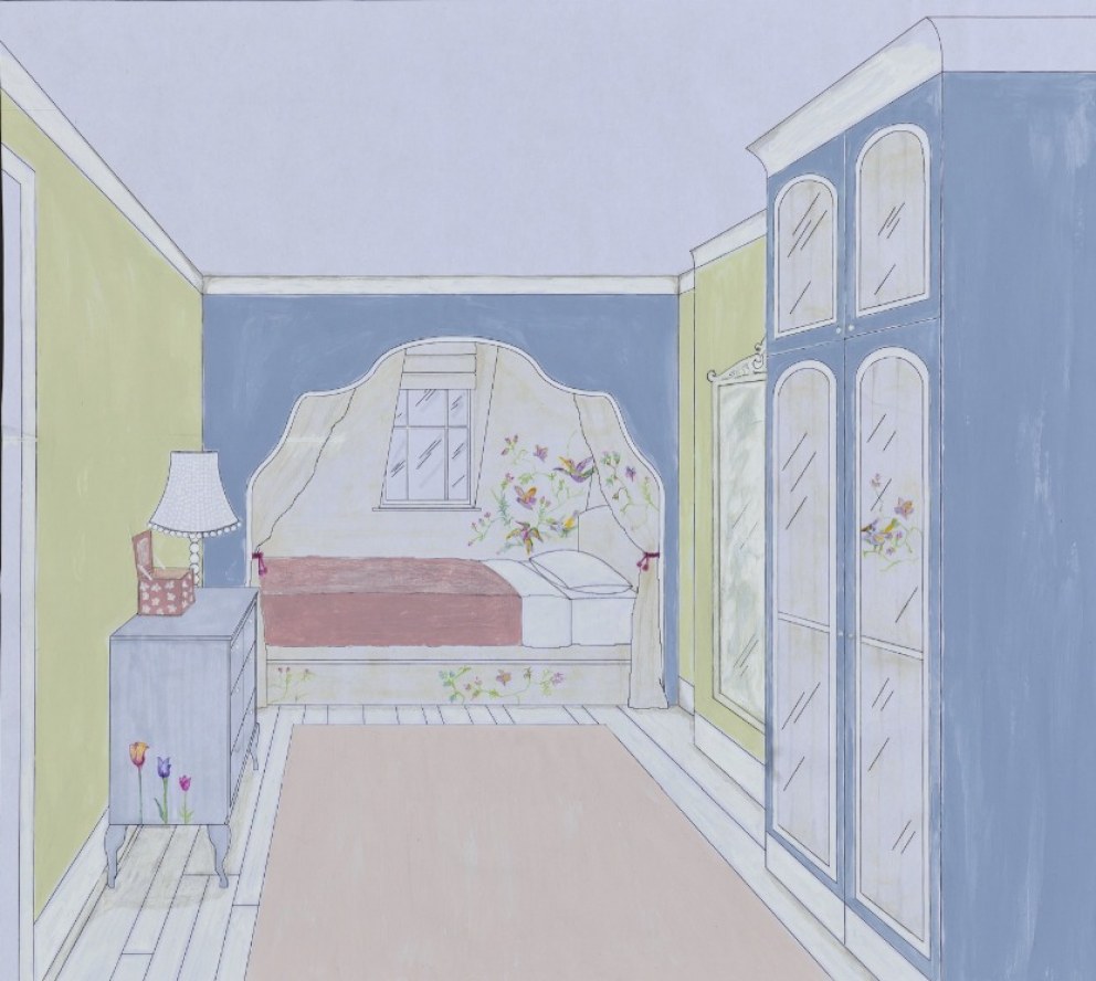 Child's bedroom suite, London | Perspective drawing | Interior Designers